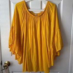Yellow off the shoulder top